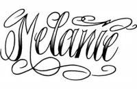 tattoo of the name melanie